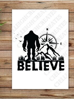 *2 for $20* Sasquatch Believe vinyl decal Sticker Handcrafted